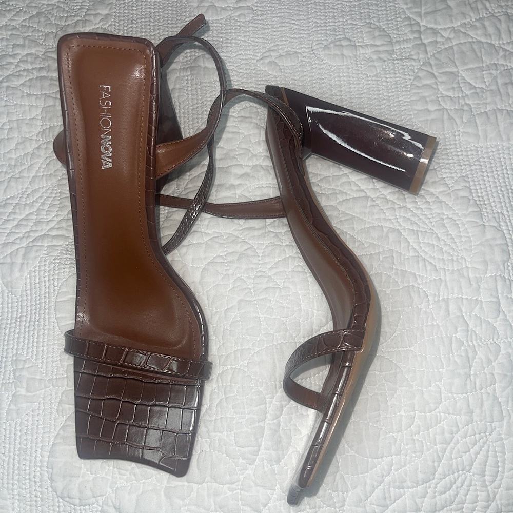 Brown Fashion Nova heels